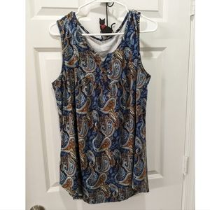Sleeveless Paisley Top